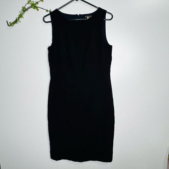 Brooks Brothers Womens Navy Blue Scoop Neck Sleeveless Sheath Mini Dress Size 10 - Picture 1 of 11